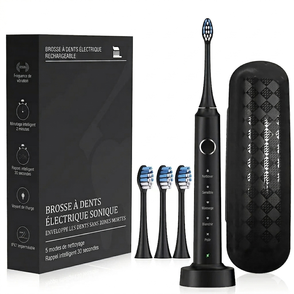 FrenchSmile F01 — Brosse à dents sonique premium, 40 000 vibrations/min