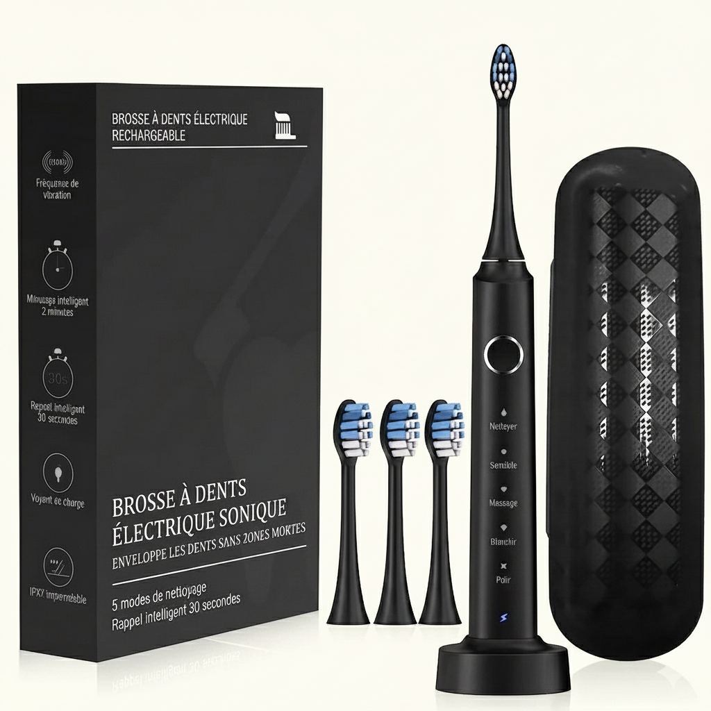 FrenchSmile Luxéa — Brosse à dents sonique premium, 40 000 vibrations/min