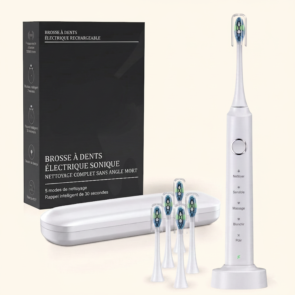 FrenchSmile Luxéa — Brosse à dents sonique premium, 40 000 vibrations/min