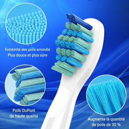 Kit de 5 têtes de rechange FrenchSmile Blanc/Noir