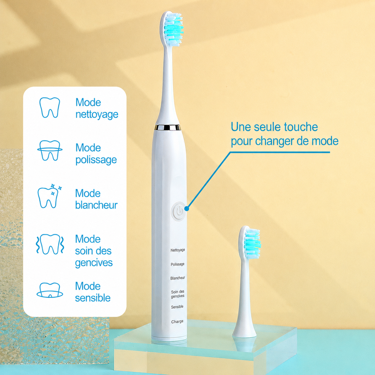 Brosse à Dents Électrique Sonique Infinite FrenchSmile – 5 Modes