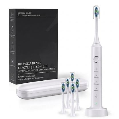 FrenchSmile F01 — Brosse à dents sonique premium, 40 000 vibrations/min