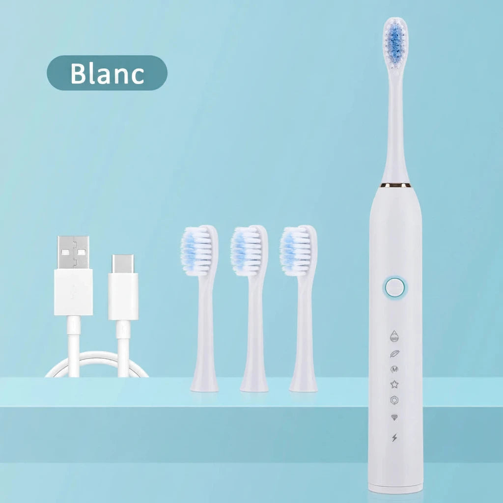 Brosse à Dents Électrique Sonique FrenchSmile — Blancheur Visible en 14 Jours