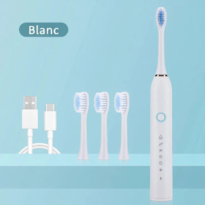 Brosse à Dents Électrique Sonique FrenchSmile — Blancheur Visible en 14 Jours