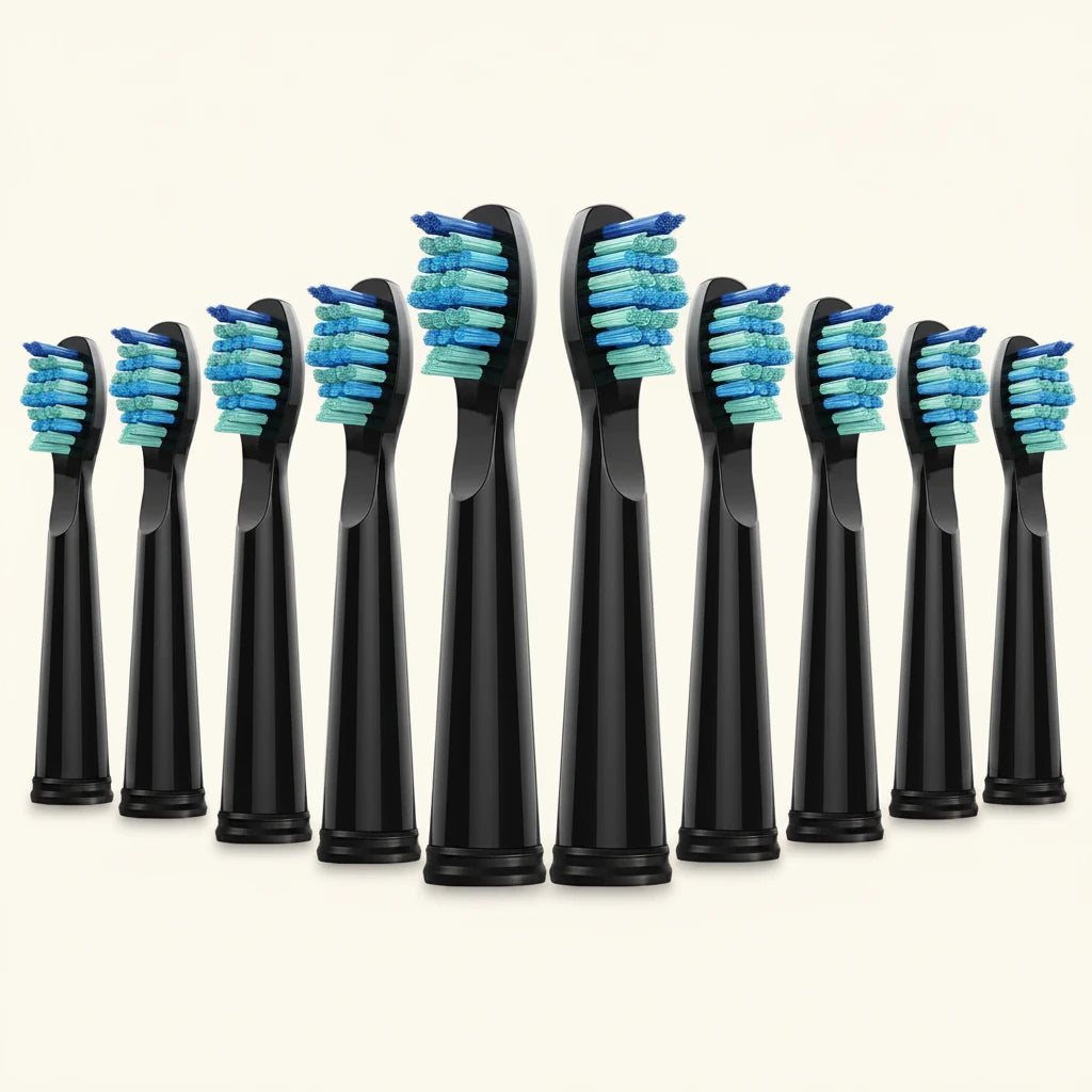 Kit de 10 têtes de rechange FrenchSmile Blanc/Noir